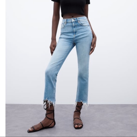 Zara Denim - Zara Dreed Flare Jeans